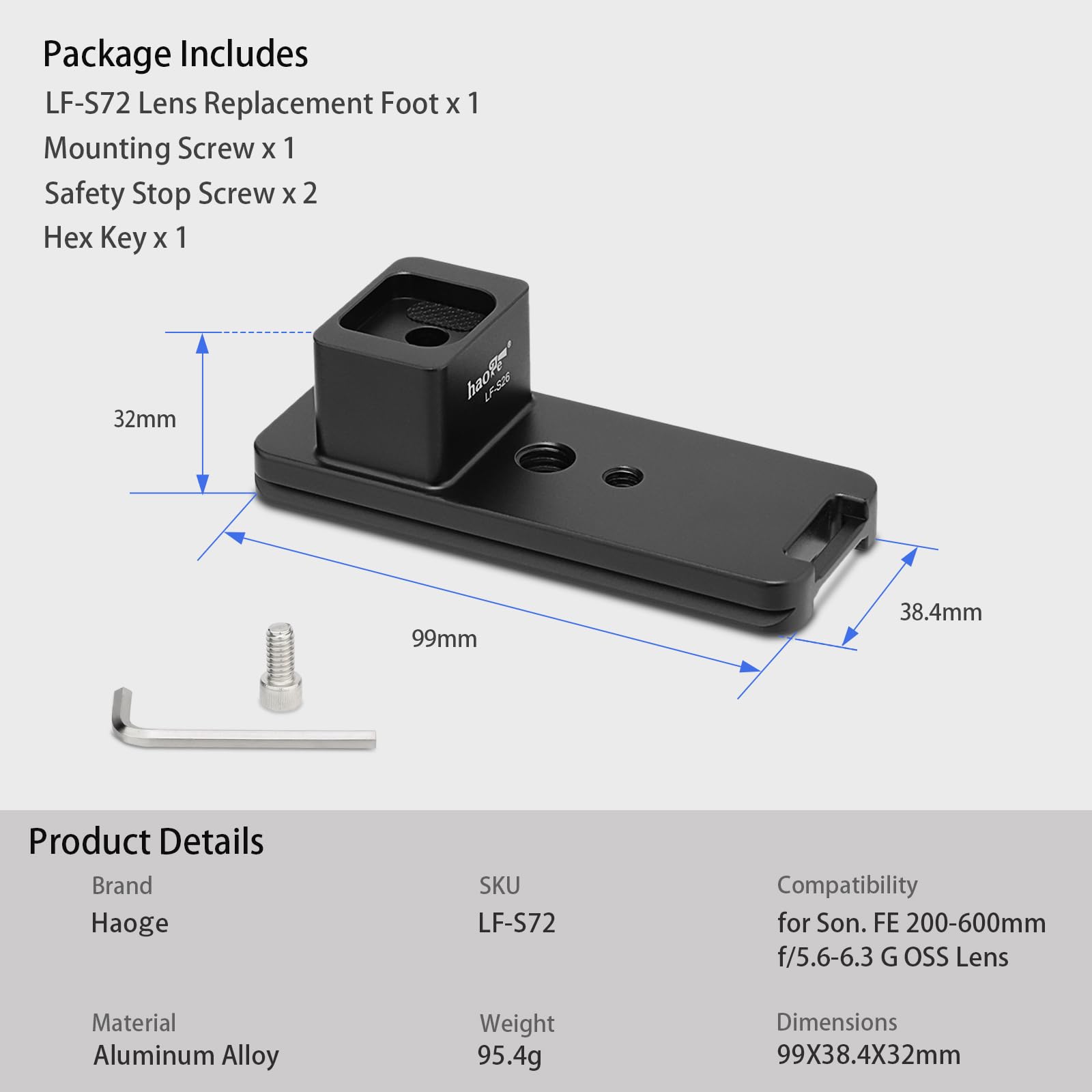 Amazon | Haoge LF-S26 レンズフット三脚座マウントリング for ソニー